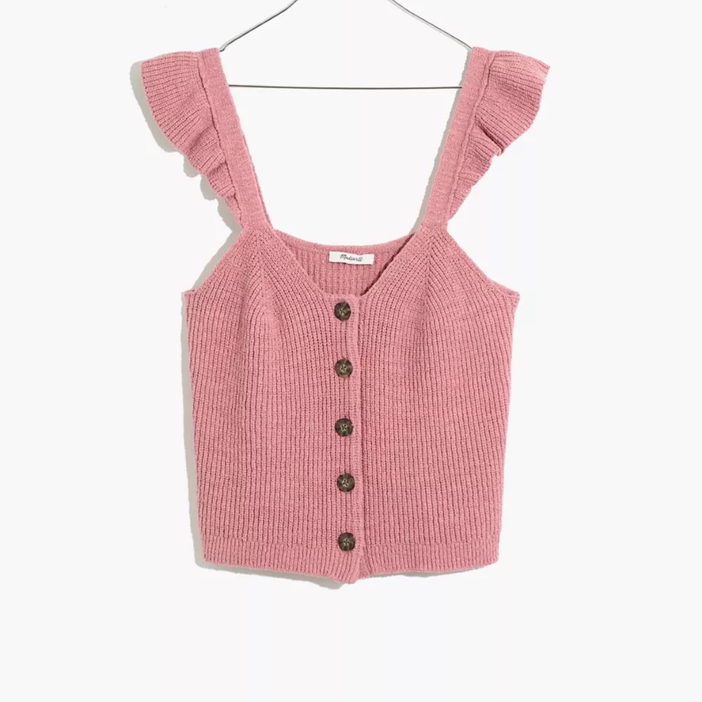 Madewell Ruffle-Strap Button-Front
Sweater Tank - Picture 2 of 5